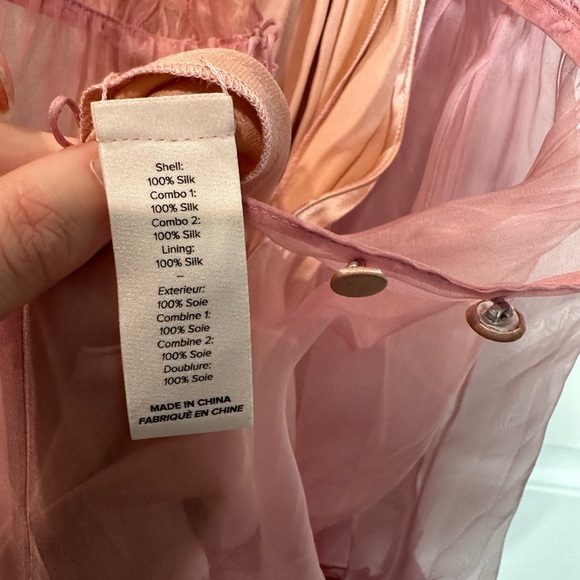 Cinq A Sept Veronique Tiered Organza Silk Colorblock Gown - Picture 8 of 16